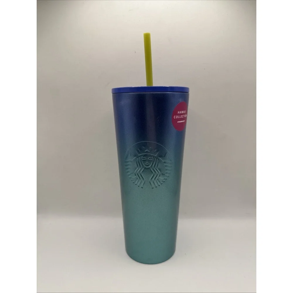 Starbucks Hawaii Collection Tumbler Ocean Turtle Mermaid Stainless 24 oz. NEW
